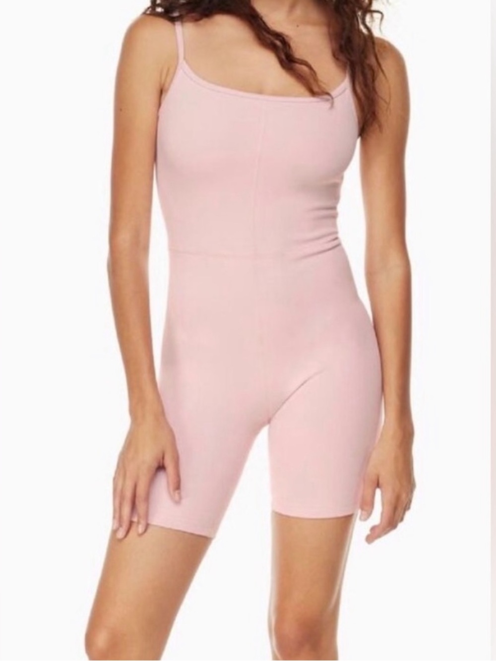 ARITZIA Golden Butter Light Pink Seamless Romper